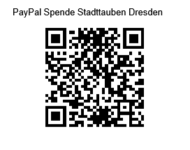QR-Code für eine Spende per PayPal an die Stadttauben Dresden
